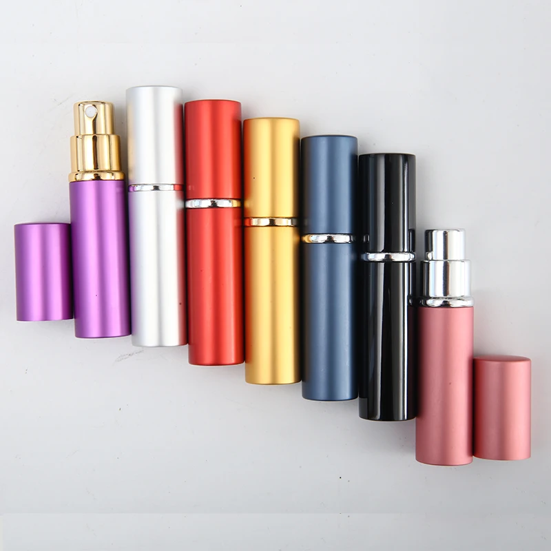 5ML 8ML 10ML 15ML 20ML Unique Beautiful Aluminum Empty Pocket Decorative Small Round Perfume Bottle