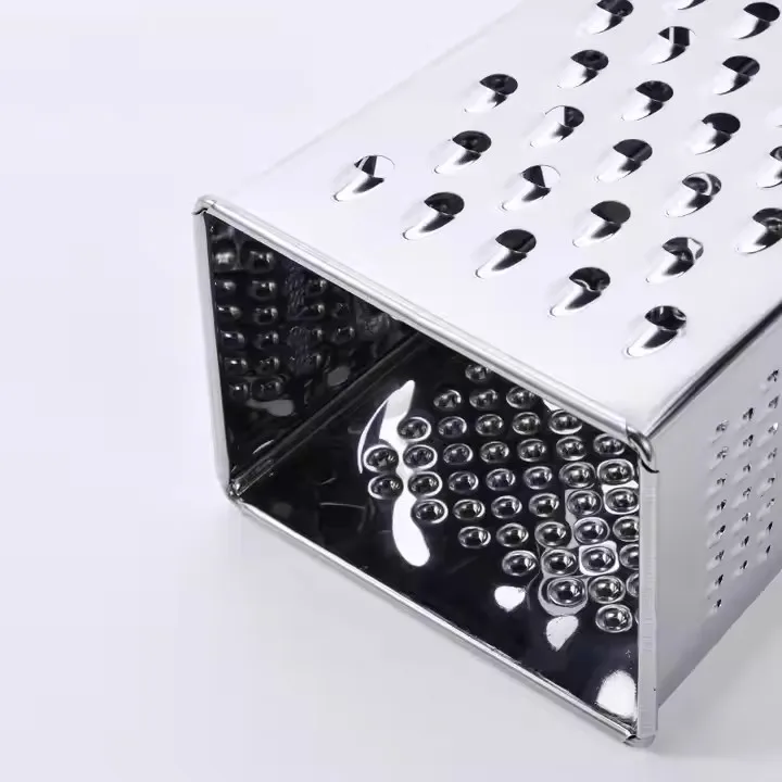 Factory Kitchen Stainless Steel Ginger Grater 4 Sides Vegetable Fruit Grater Professional Box Grater for Cheese and Carrot