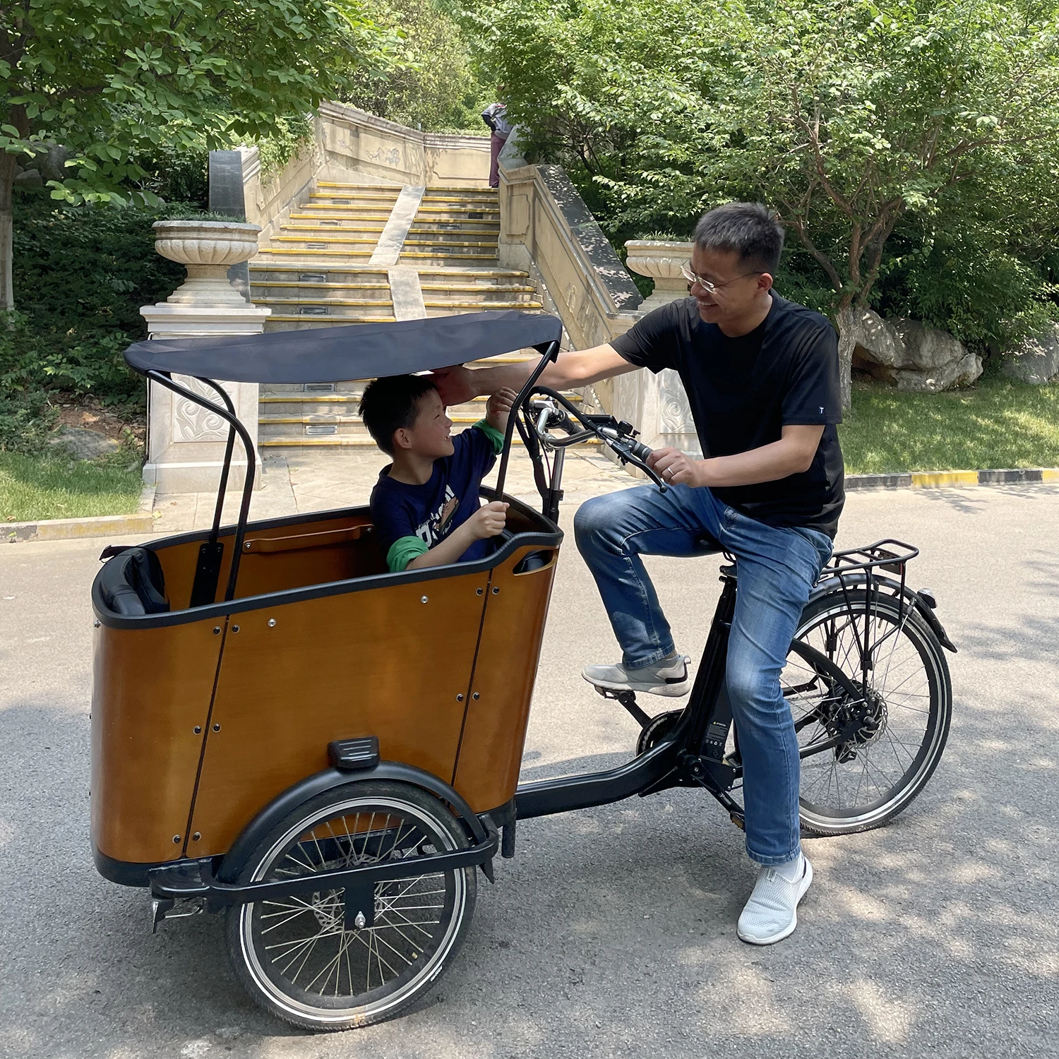 holland family box bike cargobike 3 wheel electric cargo bike for sale