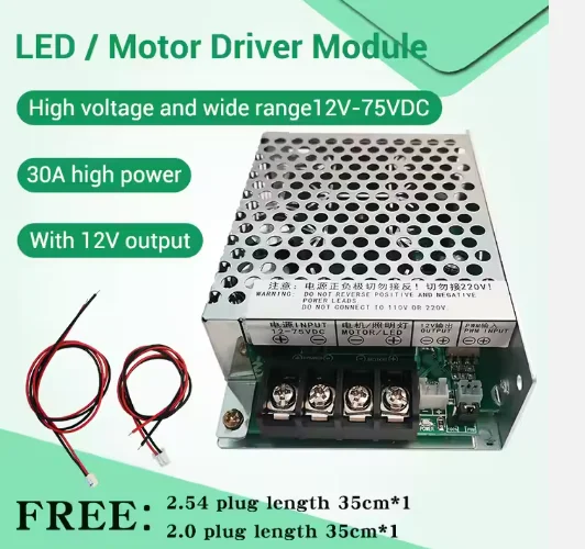 ZK-SMG 12-75v High Power 30A Breeding Lamp LED Motor Driver Module Controller Stepless Dimming Speed Regulation
