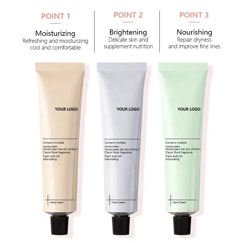 Private Label 50ml Mini Hand Cream Lotion Gift Set Fruity Natural Plant Smoothing Nourishing Moisturizing Hand Cream Custom Logo