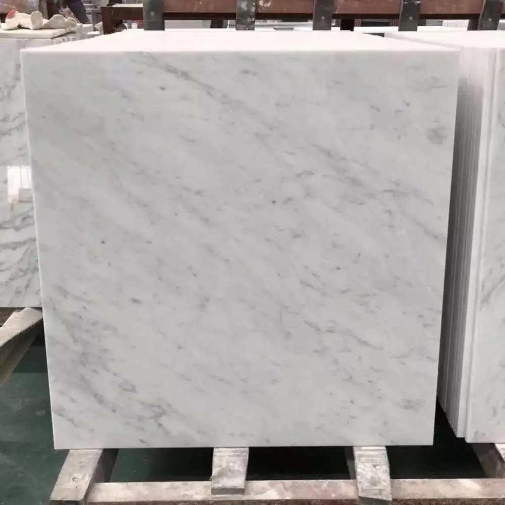 2021 hot sale 24x24 italian carrera white marble tiles on sale