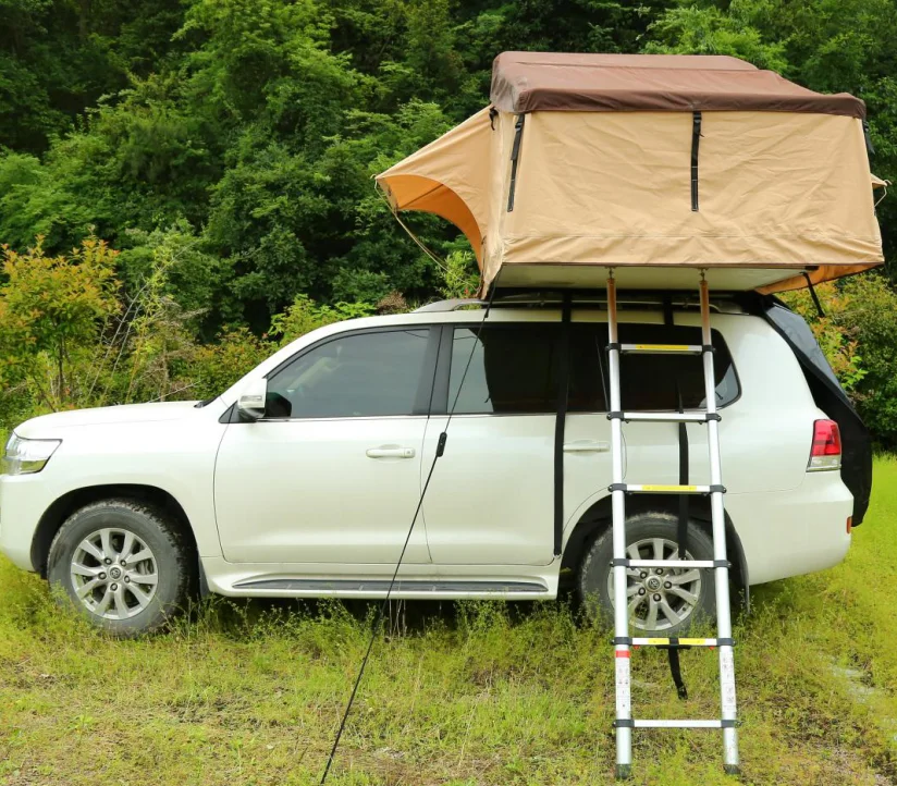 
Ontdoor Convinent Car Tent Waterproof Camper Trailer Tents Four-season Tent 280g Canvas Quick Automatic Opening One Bedroom Size 