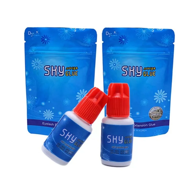 Professional Korean imported eyelash extension glue sky s+ one second super fast dry red cap sky glue for sky S+ glue