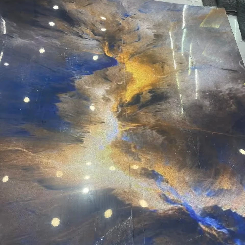 8X4ft 3mm UV Board High Gloss PVC Marble Sheet Decorative PVC Plate For Furniture Surfaces