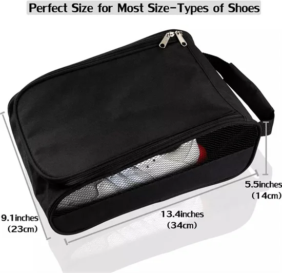 Hot Sale Large Capacity Portable Outdoor Golf Shoes Bags Travel Shoes Bags Zippered Sport Shoes Bag For Travel Man Woman