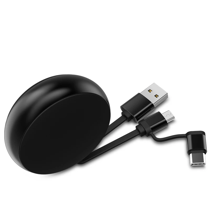 Factory Wholesale Type C Micro USB 2 in 1 Retractable Extension Charging Data