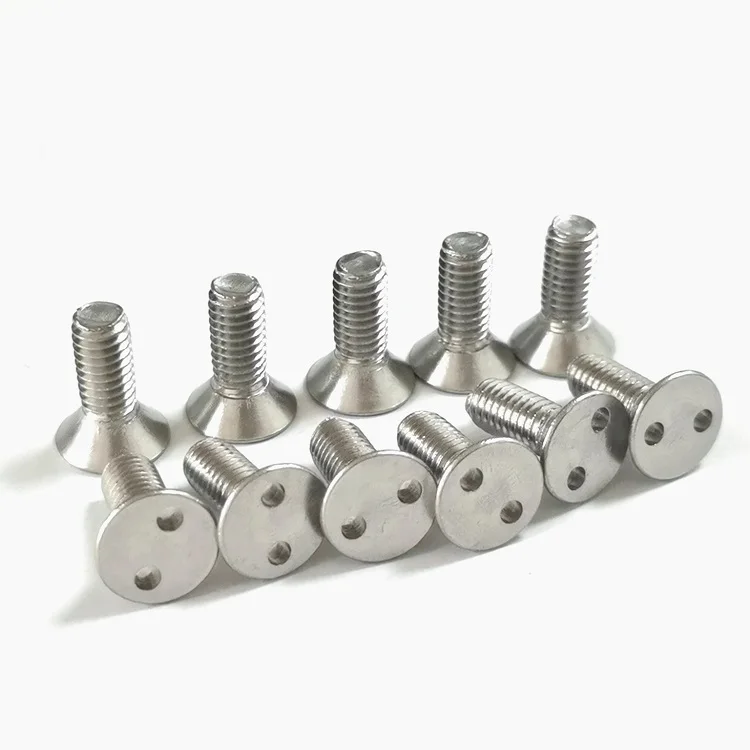 Заводская Массовая производящая индивидуальная M3-M12 с потайной головкой и двумя отверстиями винты со змеиным ушком защищенный Противоугонный винт