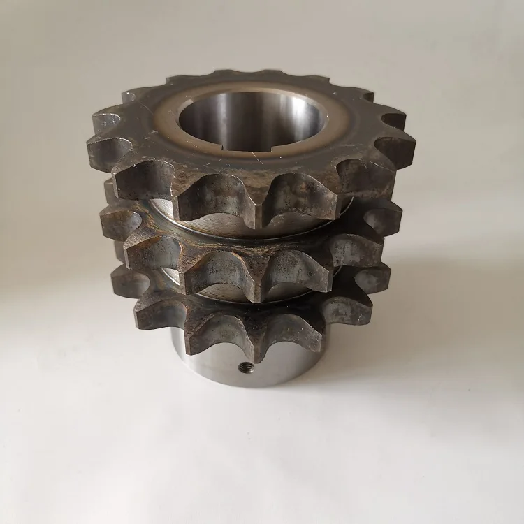 C45 triplex  three rows of chain roller sprockets