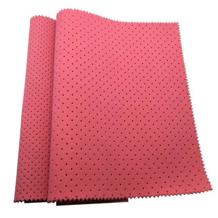 Custom Made   3mm 4.0mm 4.5mm Perforated Neoprene Sheet Fabrics For Bags