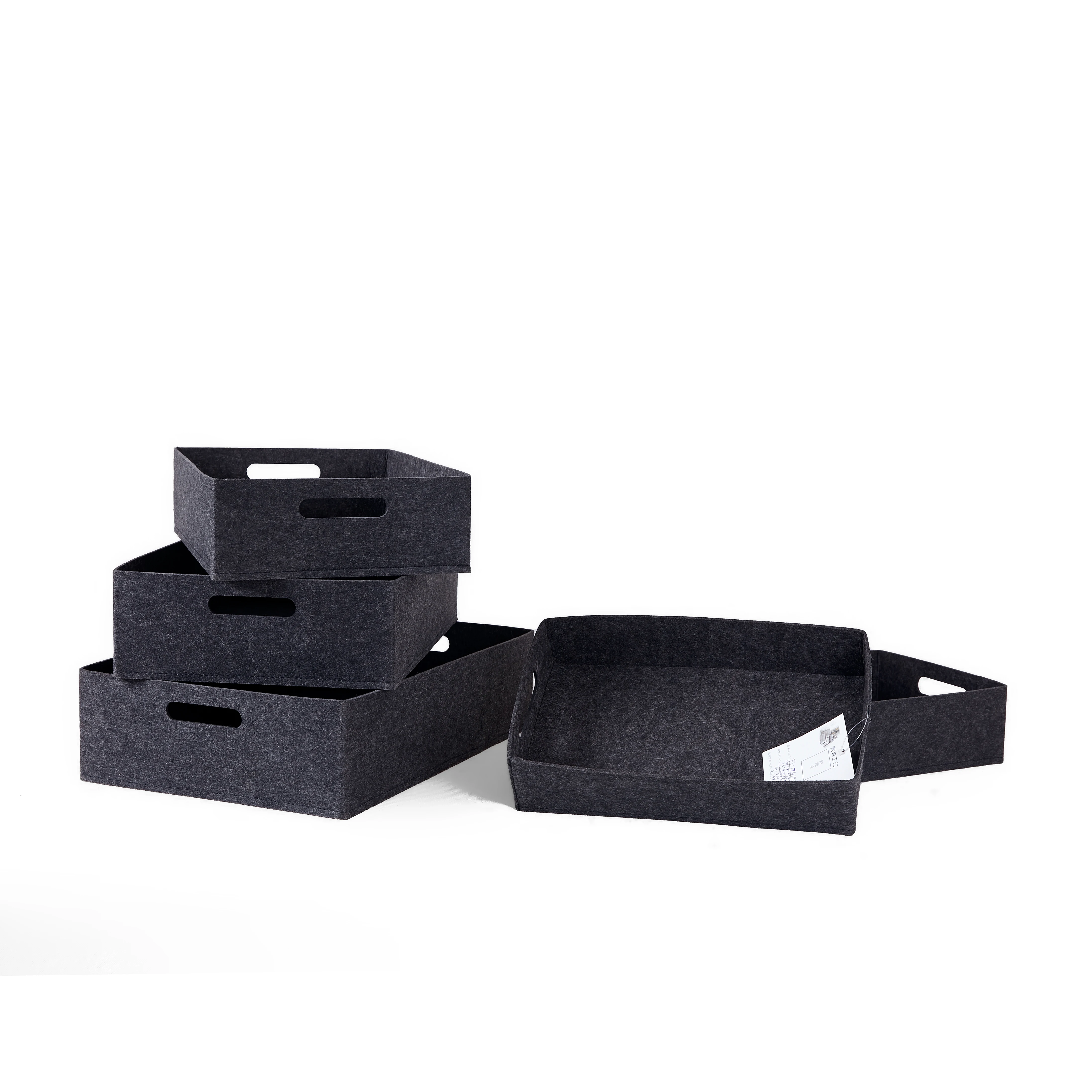 Eco-friendly hard felt basket multi-function storage felt boxes
