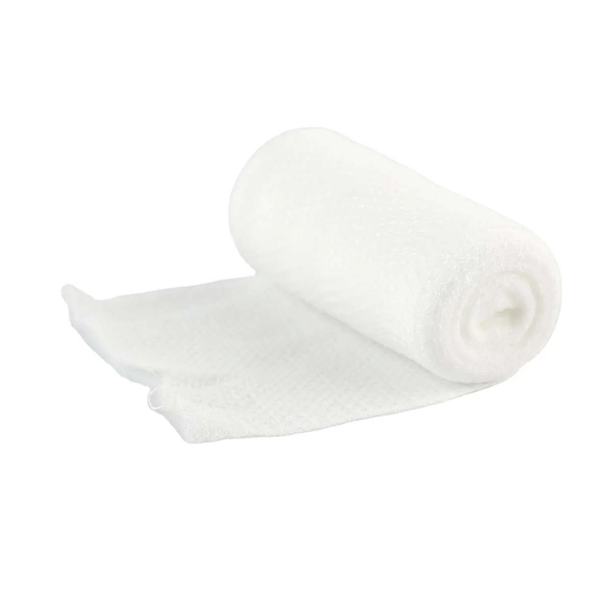 Gauze Medical Sponge Rolls Bandage high quality soft double crepe printed solid Gauze Sterile Cotton Gauze white