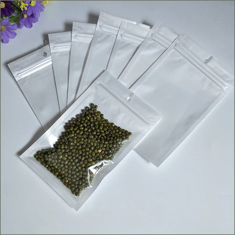 In Stock  Cosmetic Bag Packaging Clear Small Printed Reusable Custom Plastic Storage Ziplock  Bags For Usb /Data Cable