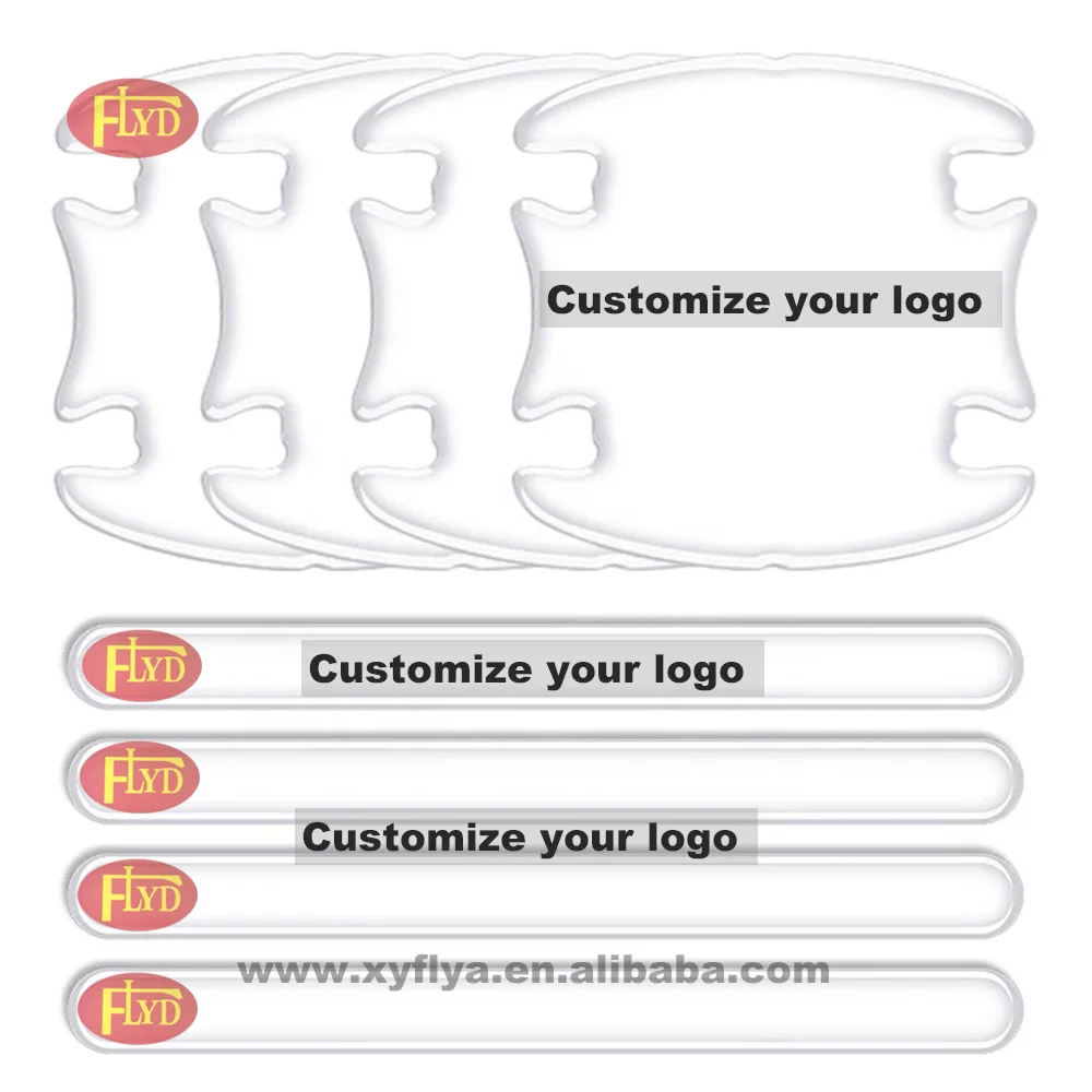 For Toyota Logo Brand 8pcs Custom Car logo Sticker Exterior Vehicle Door Handle Bowl Protective Stickers