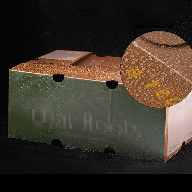 Custom Wax Coated Cardboard Boxes Waxed Waterproof Corrugated Boxes for Vegetables Fruit Seafood Dipping Wax Box Tray