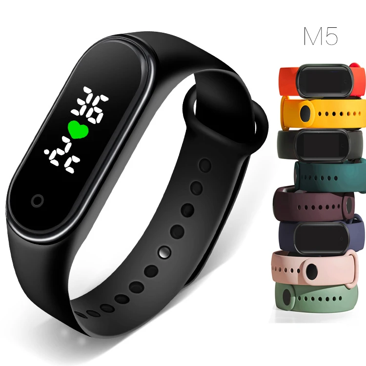 
Innoliance M5 SIM Slot 2020 Heartrate Waterproof Temperature New Band Carga Tracking Fitness Watch Smart Bracelet 