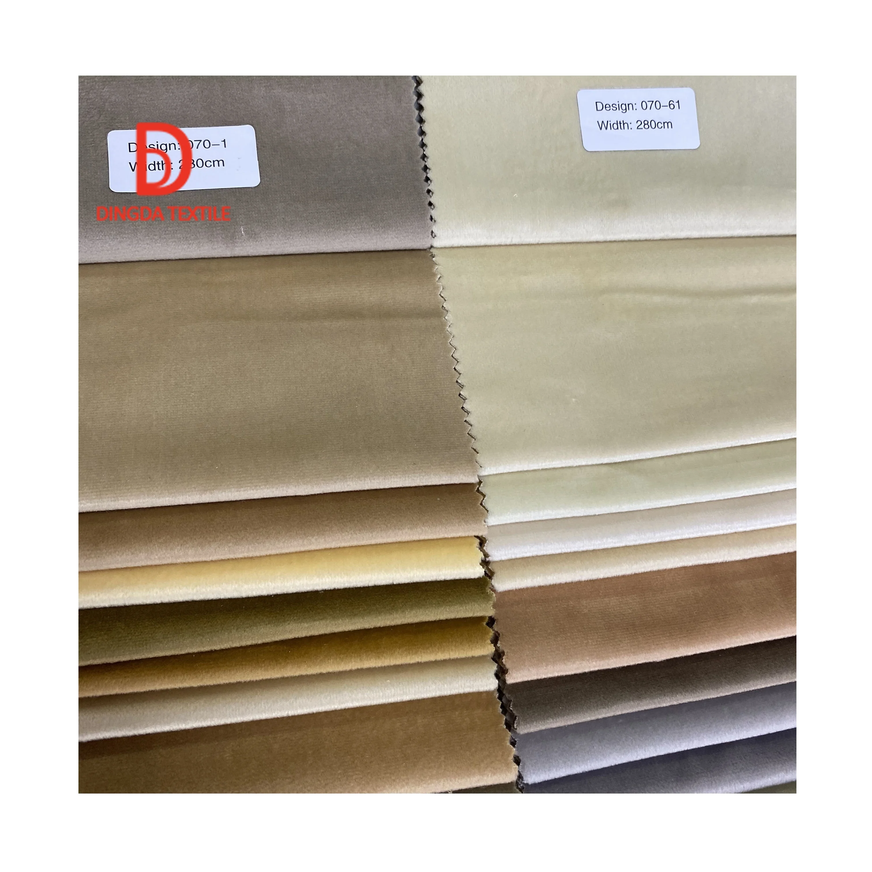  2.8 meter width plain 120 colors 100% Polyester Velvet fabric for curtain car sofa cover
