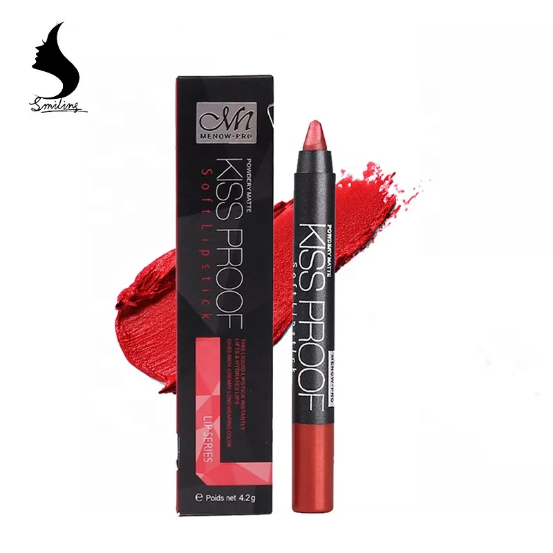 
MENOW High Quality Cosmetic Kissproof Longlasting Waterproof Nature Matte Lipstick 