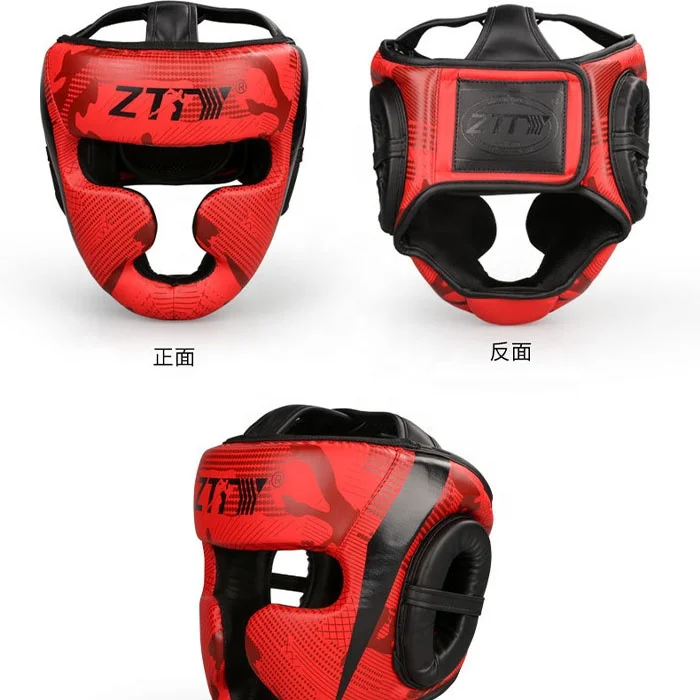 PU Boxing Headgear Gear Equipment Leather Boxing Safety Protect Manufactures Boxing Equipment Head Guard Helmet