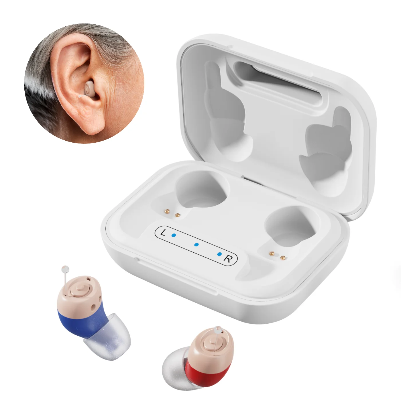 JINGHAO A49, новые продукты, высокое качество звука, перезаряжаемые наушники, цифровые CIC слуховые аппараты, мини-устройство для пожилых людей