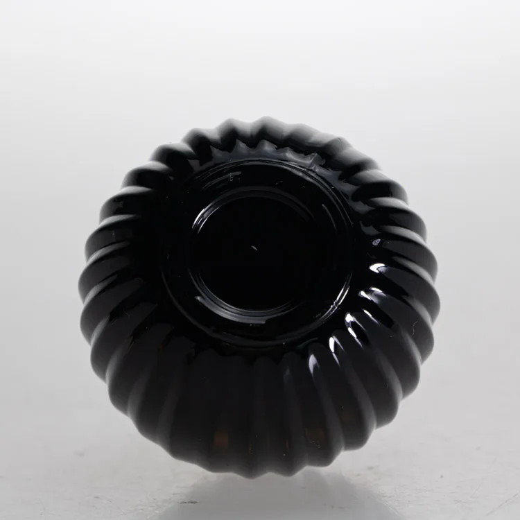 Wholesale Perfume Bottle Spray Watermelon Embossed Fragrance Oil  50ml Black Perfume Bottle With Pump