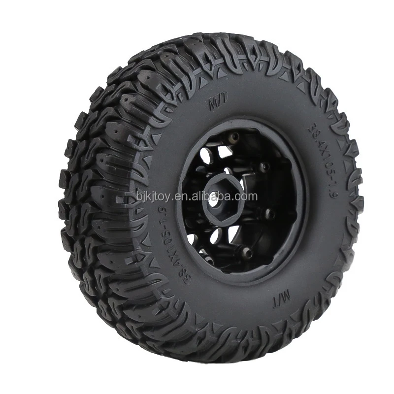 1.9 Inch Rubber Tyres Tire and Wheel Rim for SCX10 TRX4 TRX6 105mm*38mm Rc Car Parts Rc Hobby Accessories