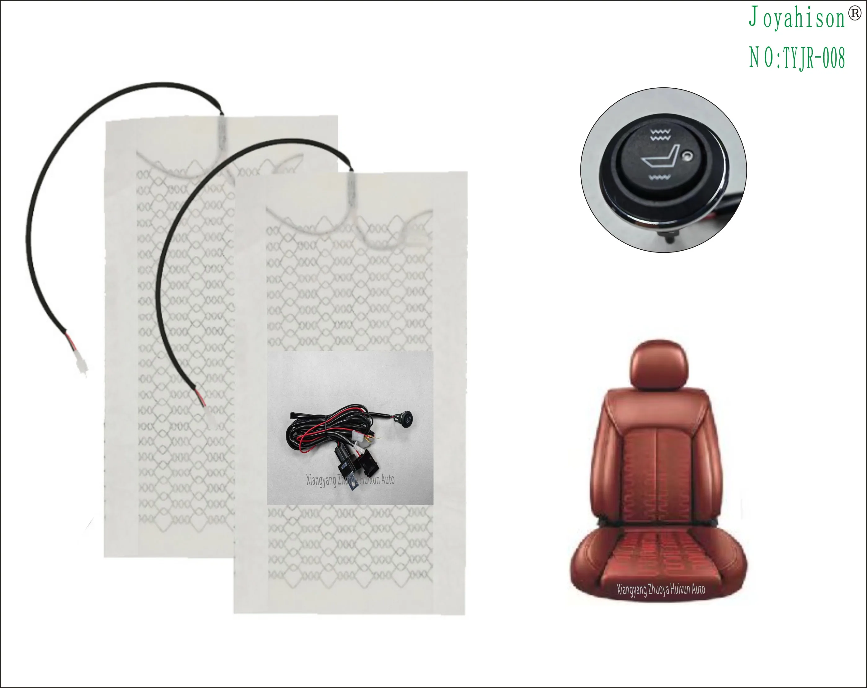 Seat heating modification small round switch high and low range carbon fiber heating element for single seat