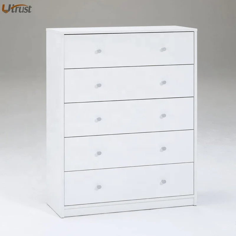 Popular simple steady high quality wooden light luxury chest of drawers bedroom industrial makeup 5 layer chest of drawers