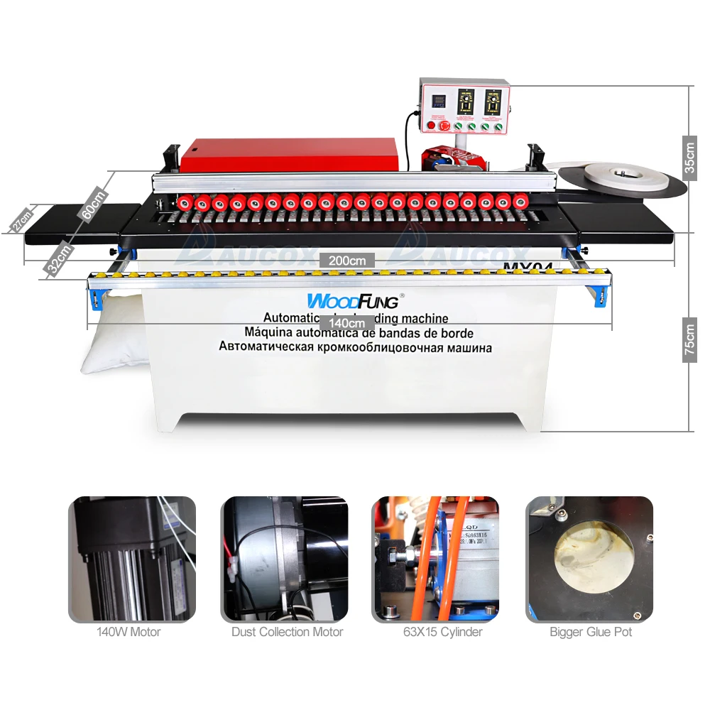 
MY04 all in one woodworking edge bander trimming cutting buffing pvc wood automatic machine edge banding machine 