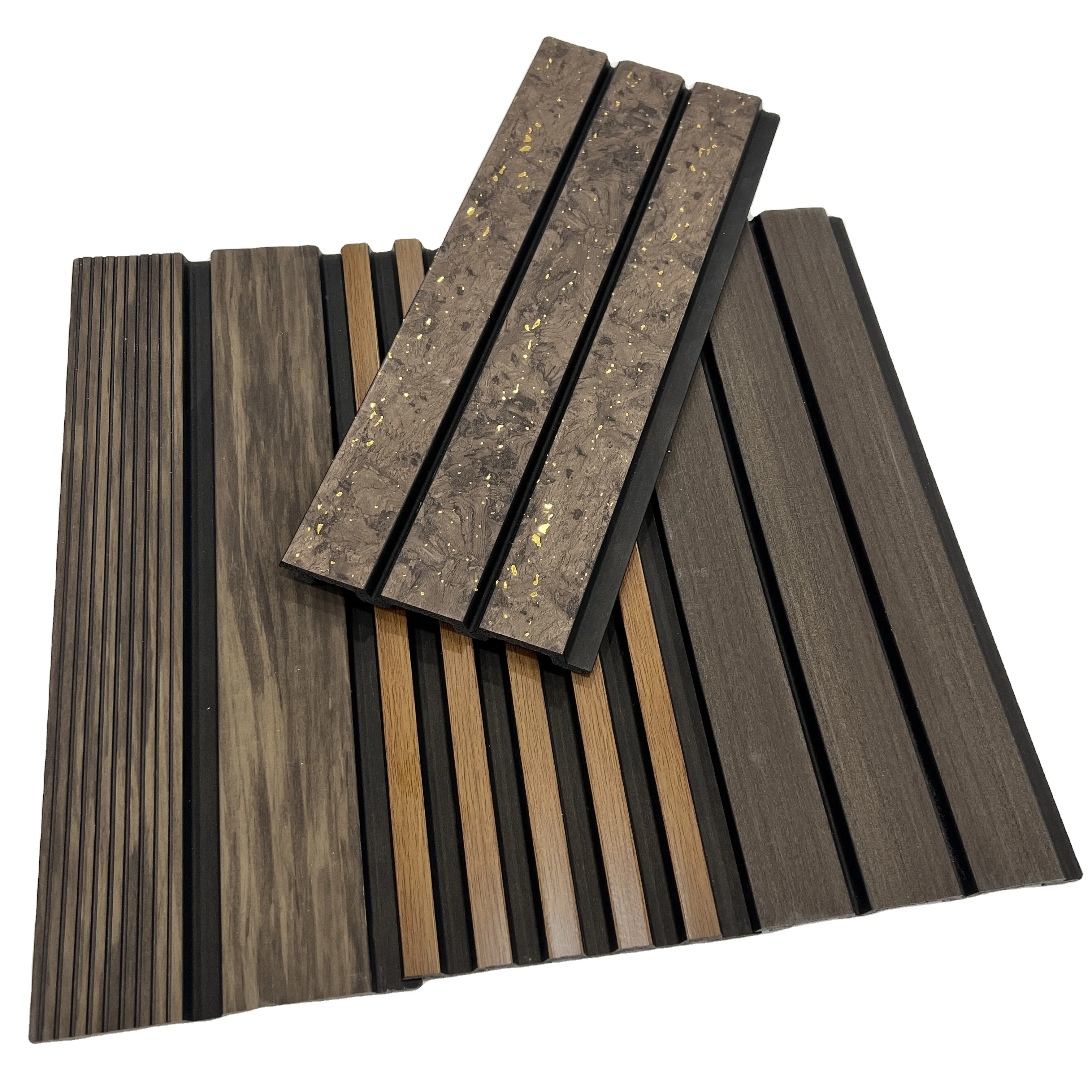 Whole Sale Price Home Decorating Material Interior Wall Cladding 120*12mm PVC Wall Panel PS Wave Board