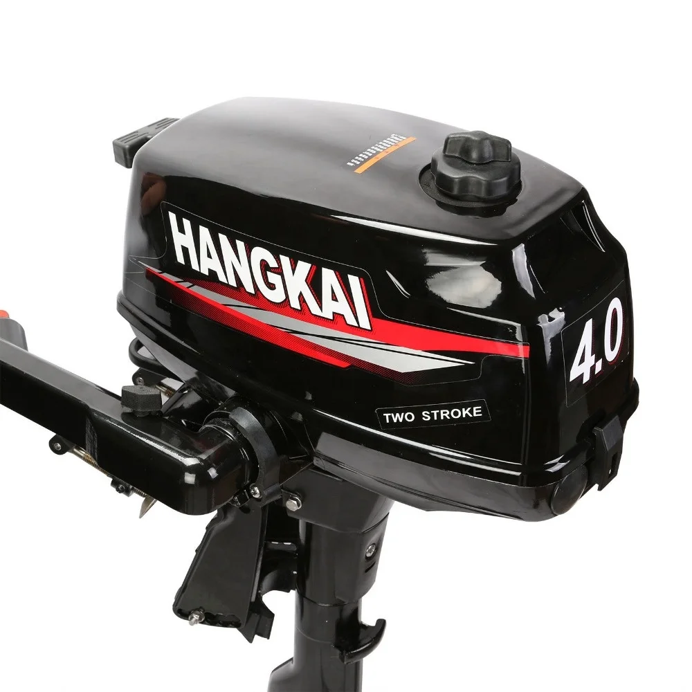 New Water Cooled HANGKAI 4HP 2 Stroke Gasoline Outboard Motor Engine For Inflatable Boat