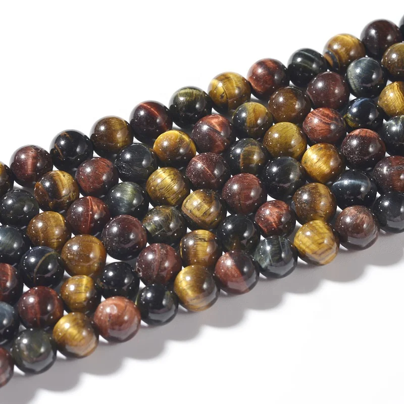 Cliobeads оптовая продажа 6 мм 8 10 12 натуральные Смешанные цвета тигровый глаз круглые свободные бусины из драгоценных