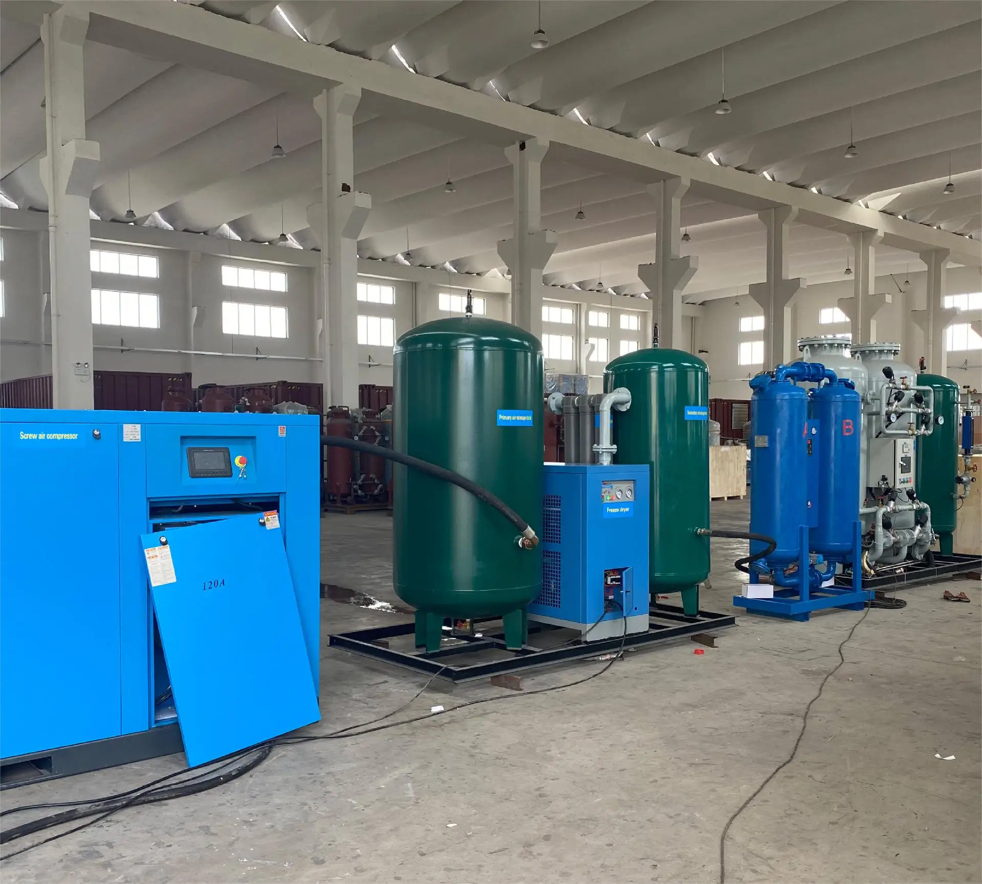 High Purity Air Separation Equipment 10-100Nm3/h Medical PSA Oxygen Production Plant for Cylinder Refilling