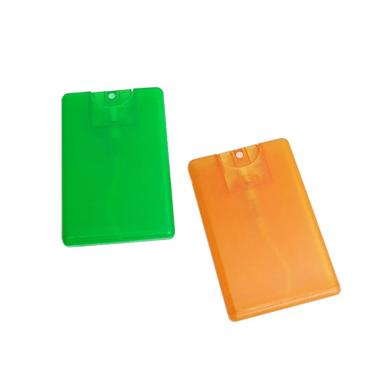Empty Pocket Perfume Bottle 20ml Credit Card Spray Plastic Bottle Square Flat Shape Water Misty Sprayer Wholesale Price Stock