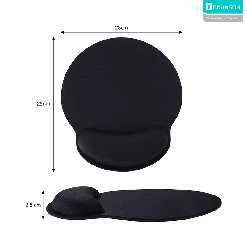Corporate Gifts Custom Logo Ergonomic Mouse Pad with Wrist Rest Support Pain Relief Mouse Pad with Non-Slip Rubber Base