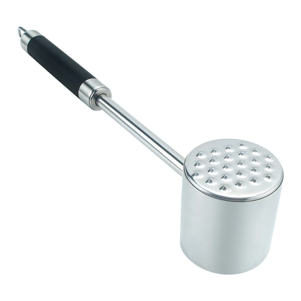 Dual Sided 304 Stainless Steel Meat Hammer With TPR Coating