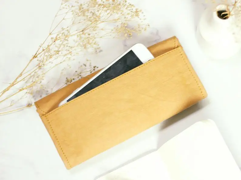 Eco Friendly Washable Kraft Paper Card Mens Custom Wallet With Logo