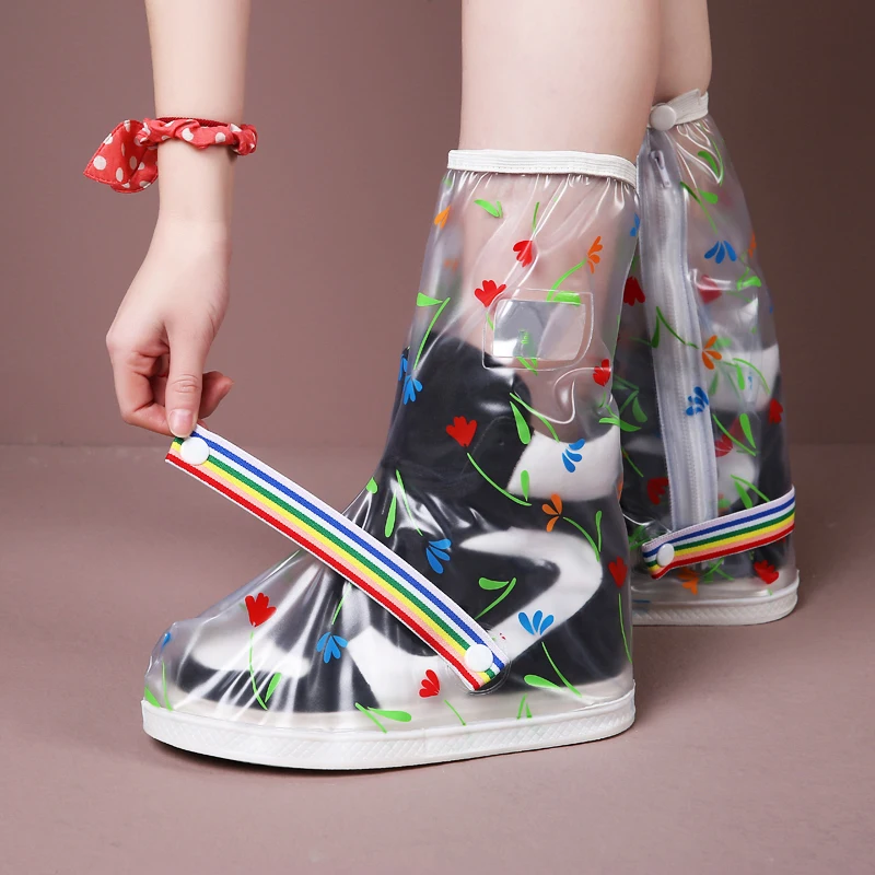 Transparent Waterproof Rain Shoe Covers for Women Motorcycle Cycling Travel