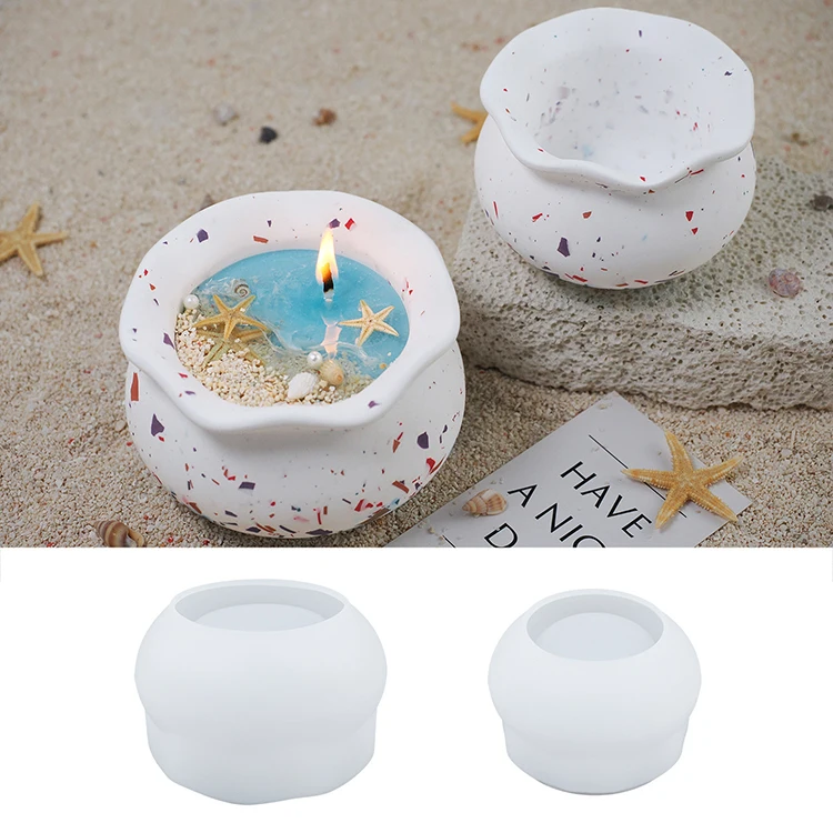 Fish Tank Candle Jar Silicone Mold DIY Creative Jewelry Storage Box Succulent Flower Pot Concrete Resin Plaster Mould Home Decor