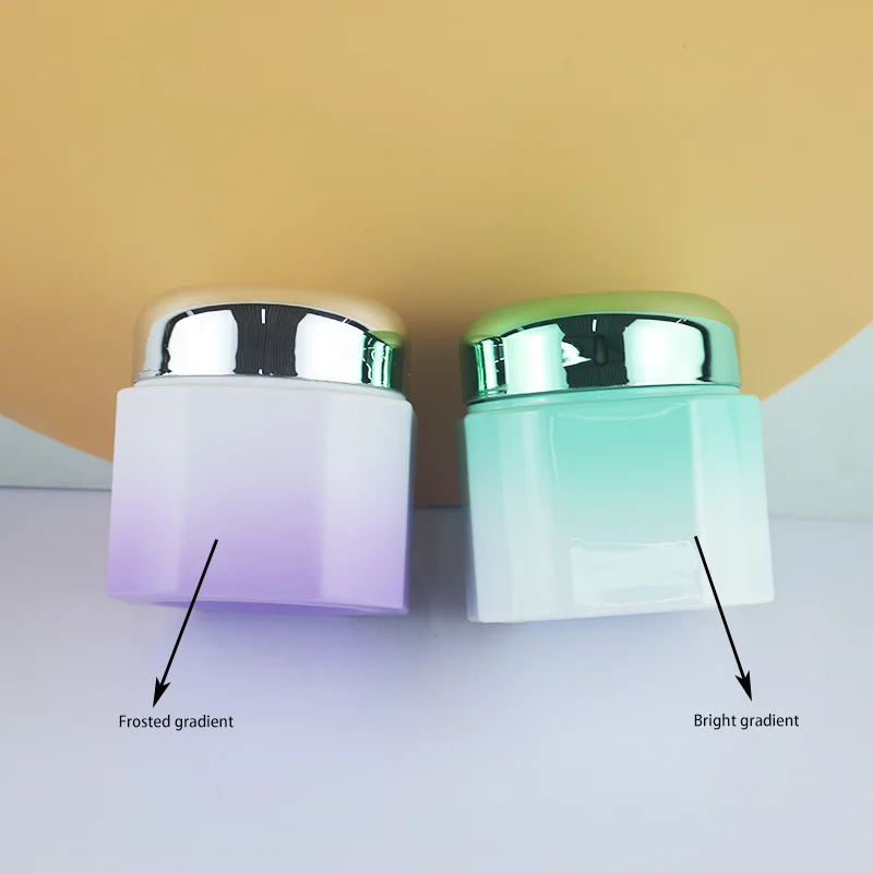 50g 50ml Flower Thermal Sublimation Rainbow Paint Pearlescent Rainbow Paint Gradient Color Glass Jar with Screw Cap