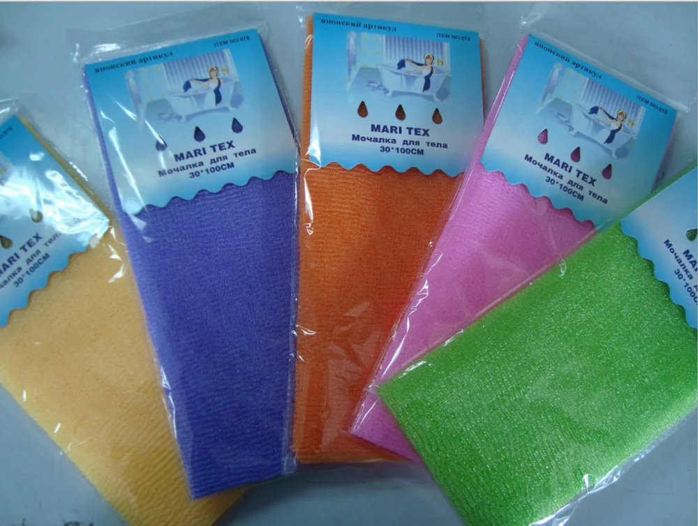 Nylon Body Scrubber Glove Plastic Material for Back Body Cleansing and Bath Usage