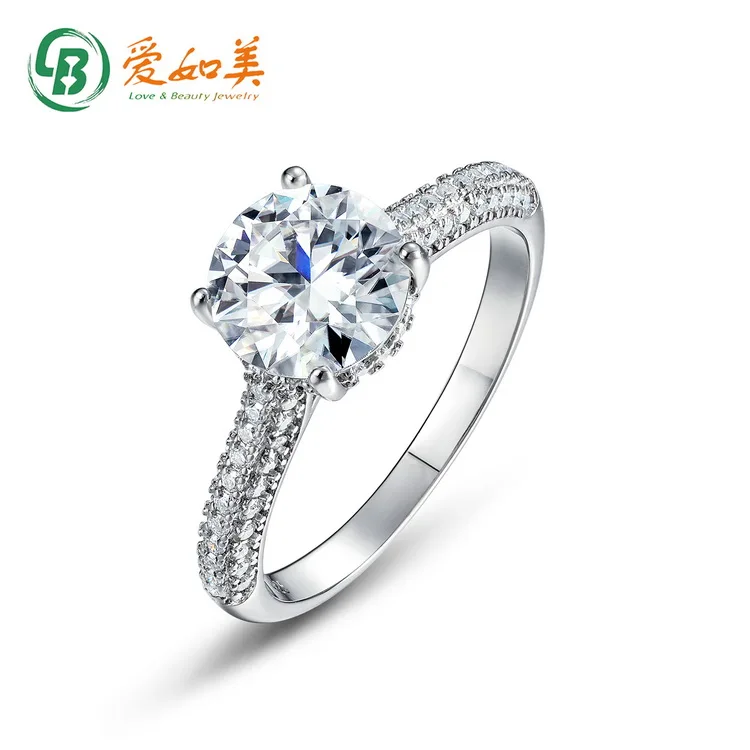 1 2 3 карат новая модель 925 стерлингового серебра кольцо Муассанит Роскошные ювелирные изделия обручальное для женщин
