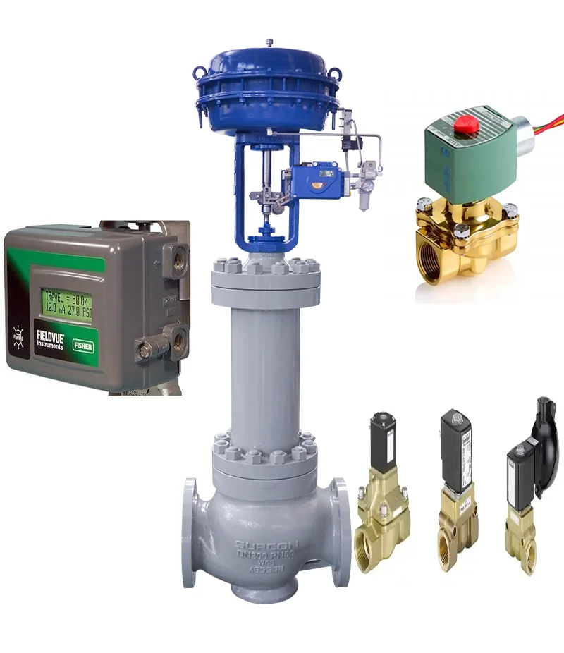 Valve Positioner Fisher DVC2000 Positioner With ASCO 212 Burkert Copper Solenoid Valve Kit And As Flow Control Valve Parts