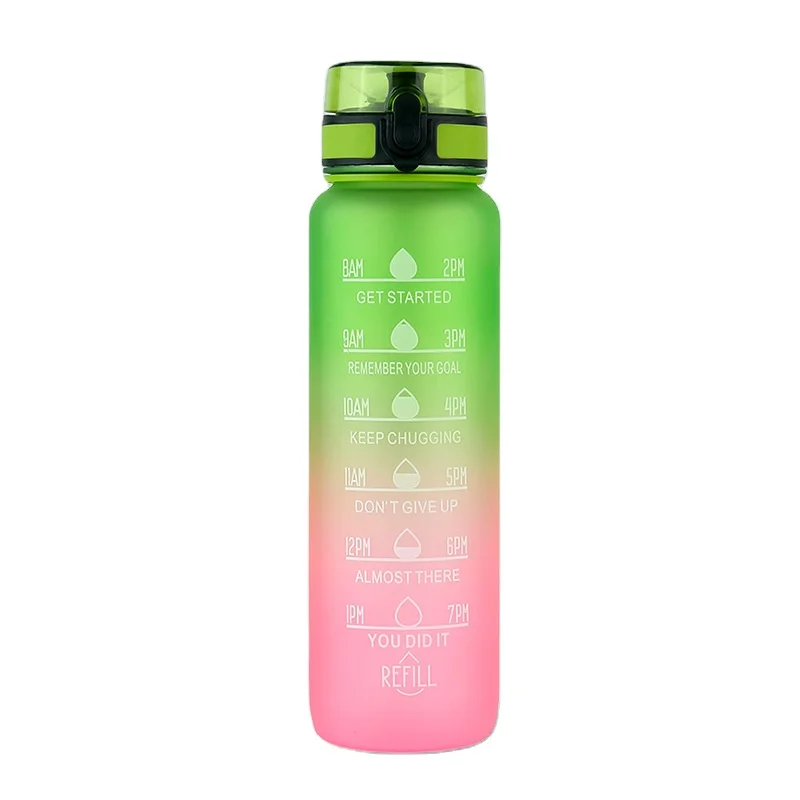 Double-Layer Plastic  Cup Gradient Mermaid Tail Electroplating Drink Cup Juice Sequined Water Cup