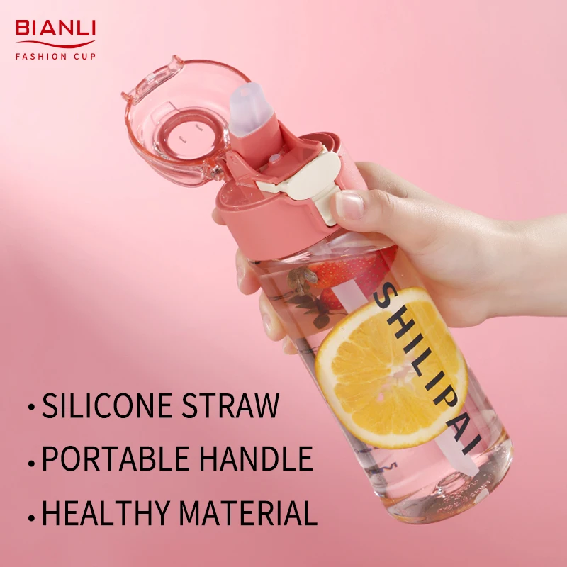 Portable Nice Drinking Motivational Personalised Transparent Portable Reusable Custom Bpa Free Water Bottles