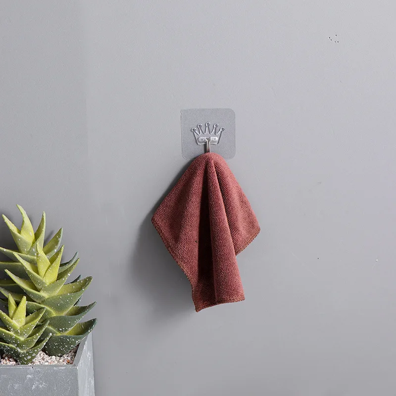 
Heavy Duty Adhesive Wall Sticky Hooks for Kitchen and Bathroom Unique Transparent Super Heavy Hooks 