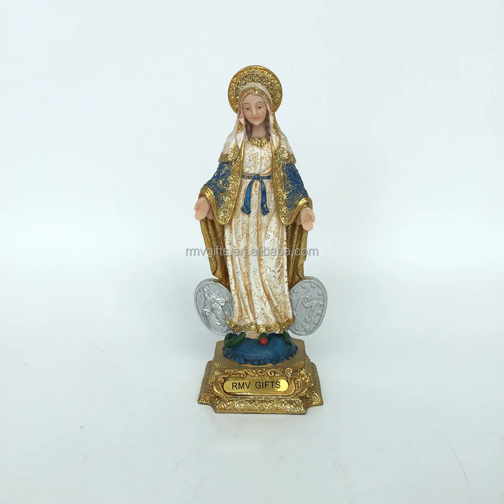 Popular Hand Carved Home Decorative Religious Mother Mary Virgin Crafts Sculpture Catholic Religious Statues