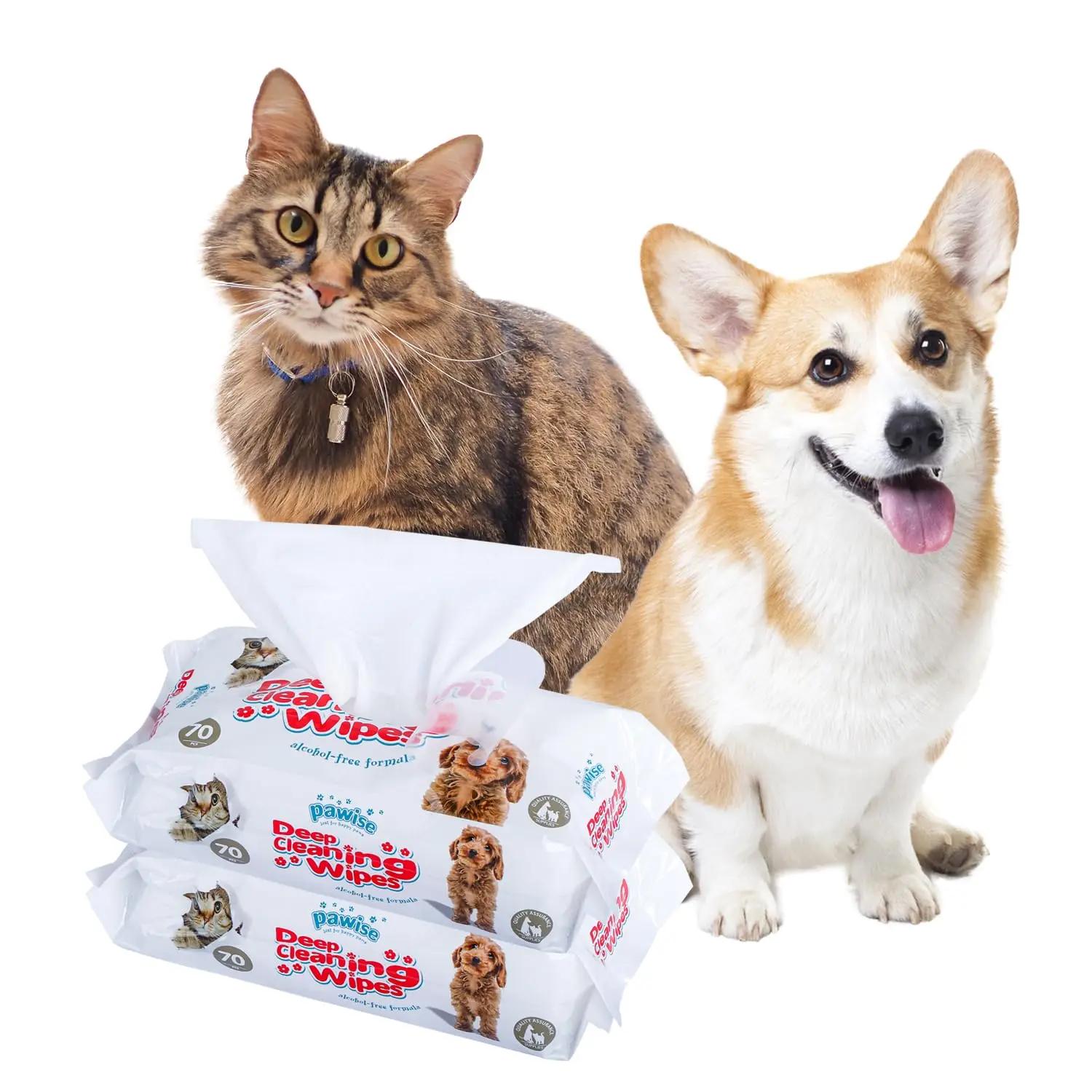 Pawise Pet Cleaning Hypoallergenic Wipe Unscented No Dyes Eye Wipes Removes Dirt Eyes Wiping 70 Sheets For Dogs Cats Daily Use