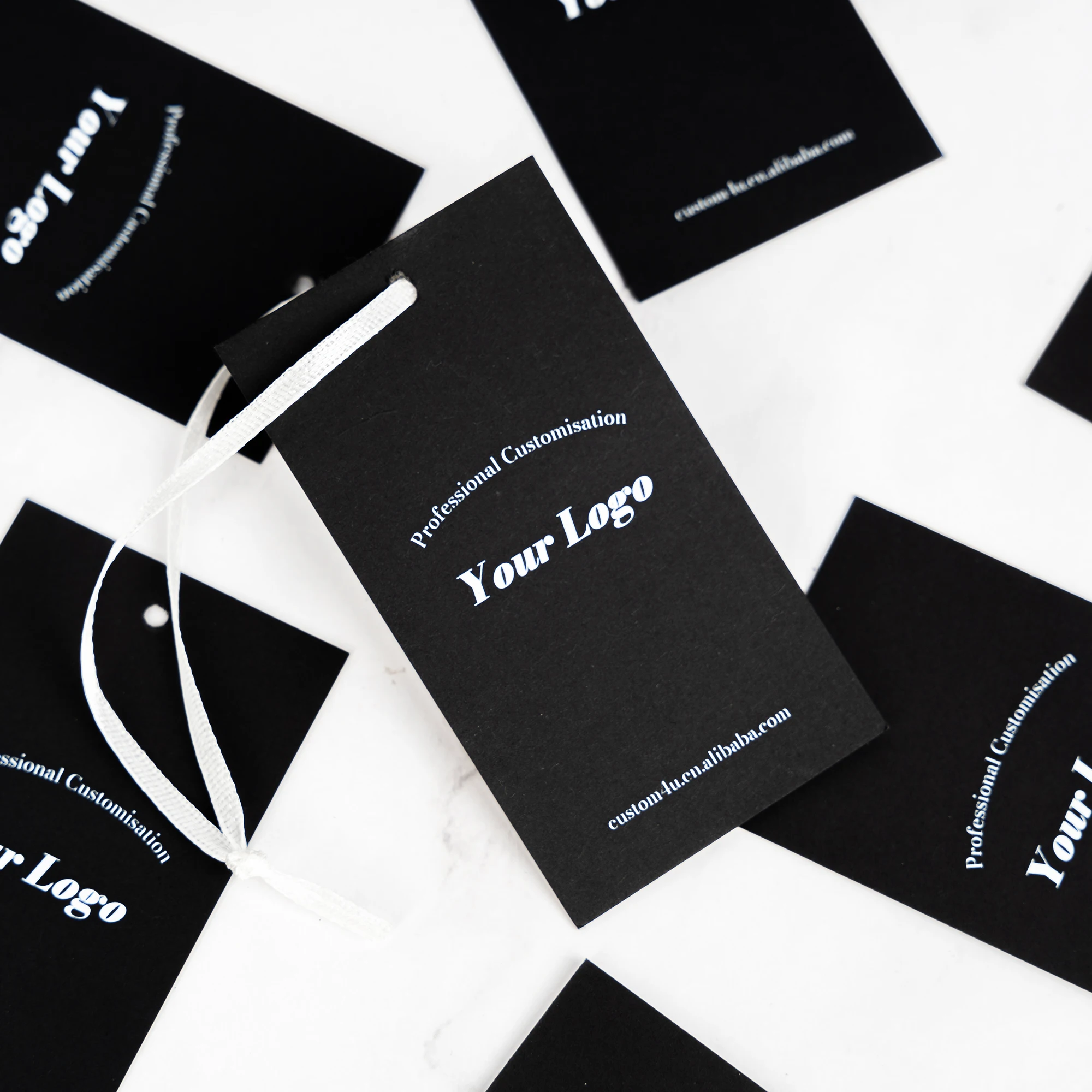 Custom Logo Design Printing Tag Clothing Swing Bundles Personalised Clothing Labels Hanging Tag Pin For Garment With String