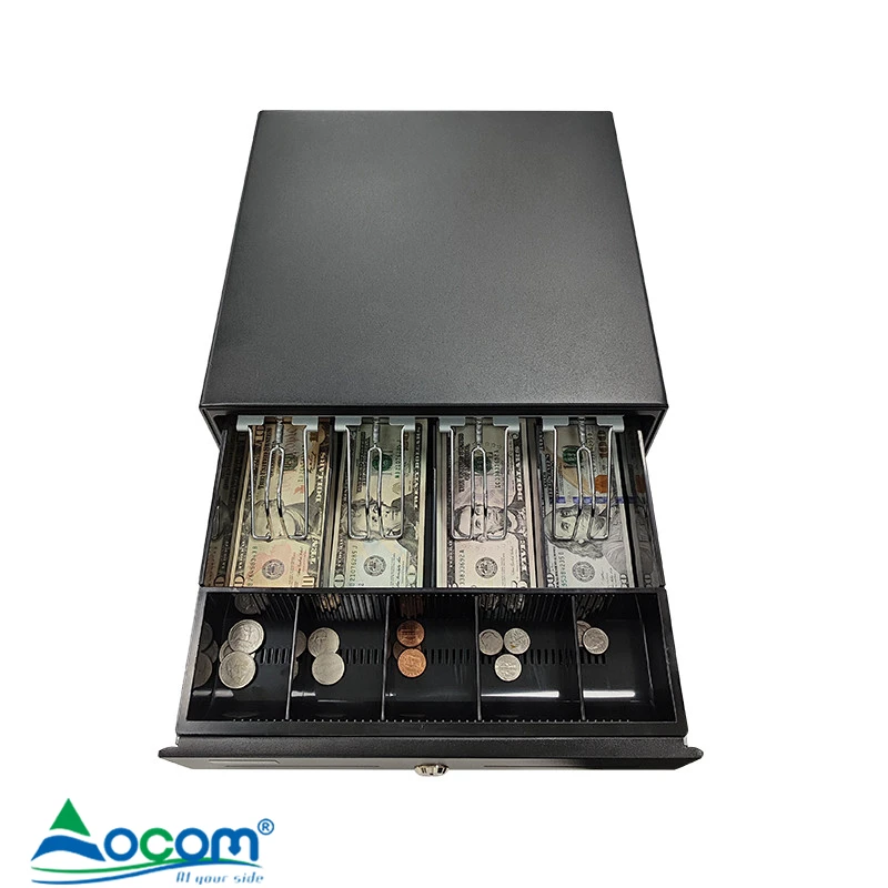 ECD-330H OCOM Black Style Small Micro Switch Senor Metal Trigger Cash Drawer Box RJ12 for Cash Register